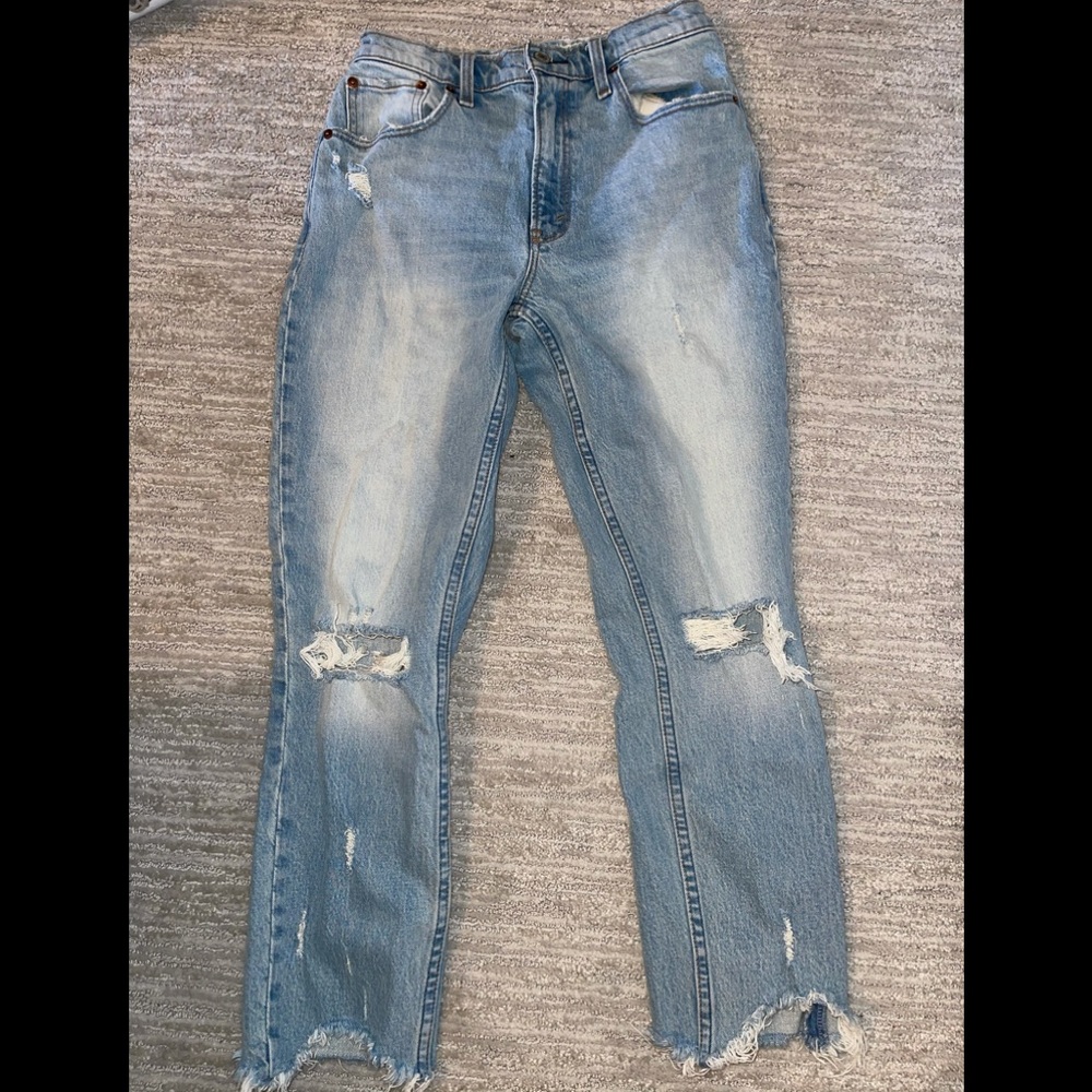Abercrombie high waisted mom jean